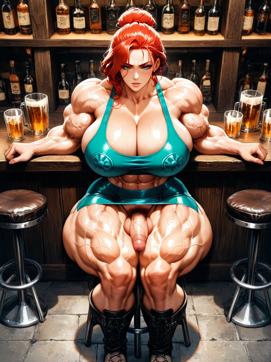 Top Down, On A Stool, Pub Hentai AI Porn