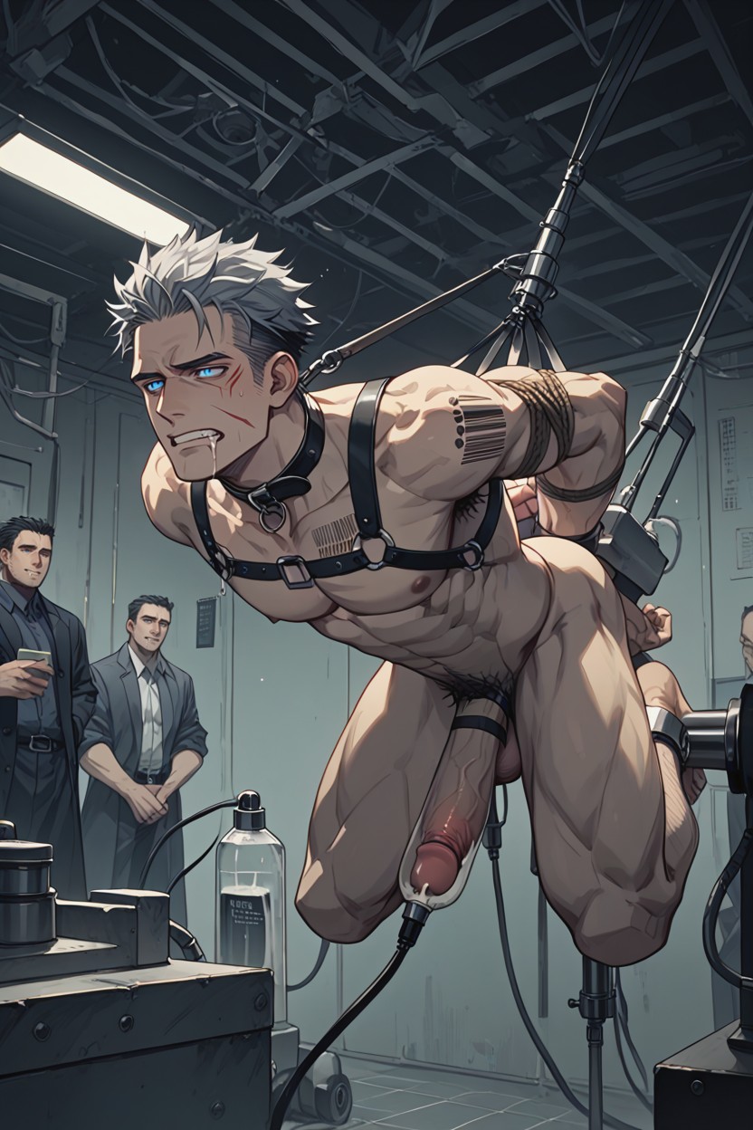 Bondage, Completely Naked, Full Body AI Gay Porn