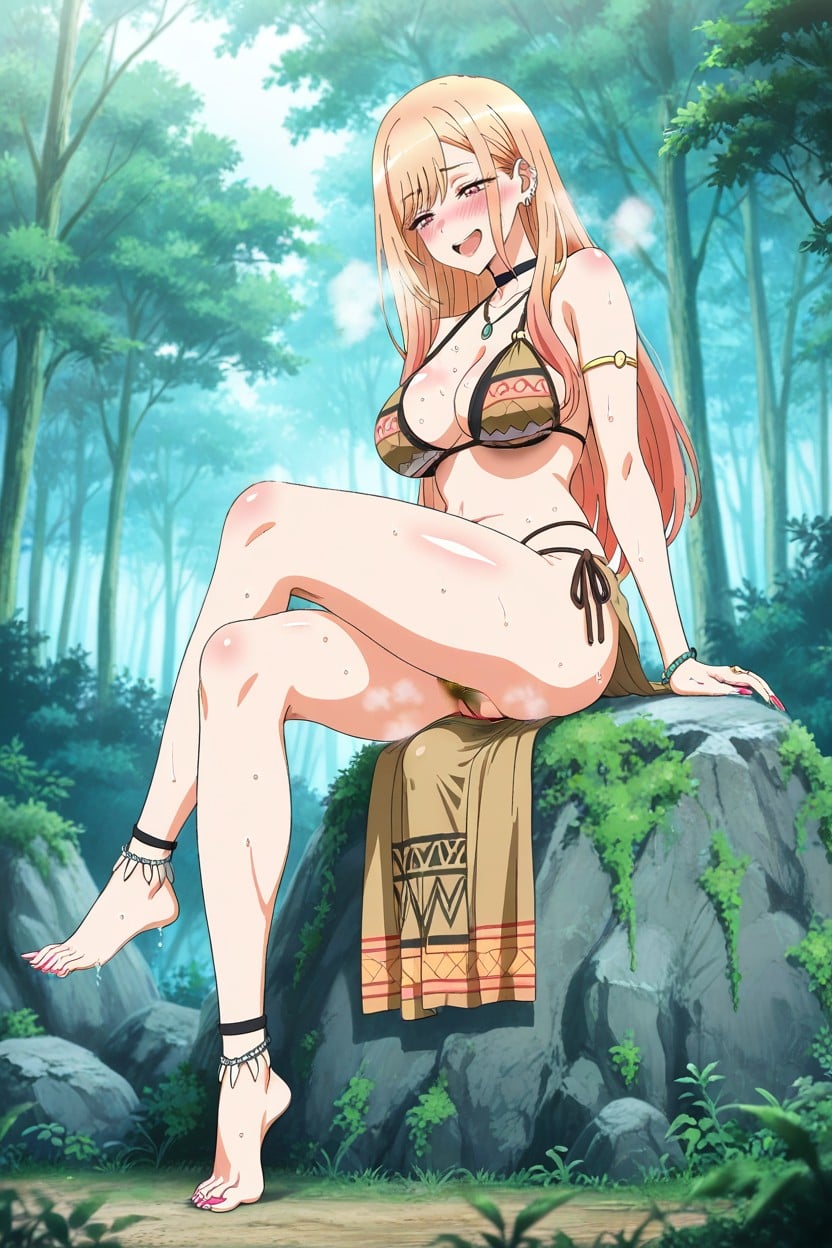 Pubic Hair, Visable Pubes From Extremely Hairy Pussy, Overgrown Pubic Hair Hentai AI Porn