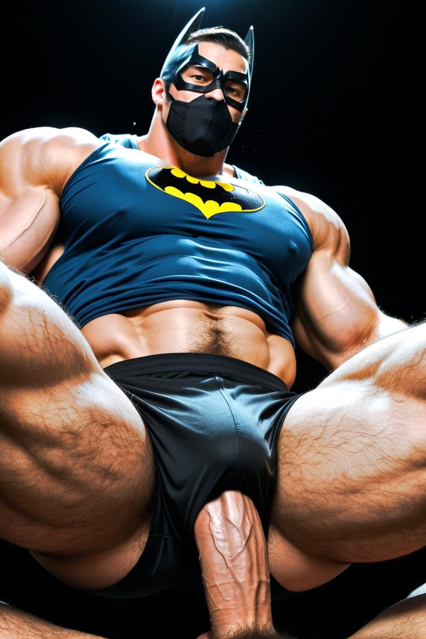 Batman Mask, Korean, Well Defined Korean Man AI Gay Porn