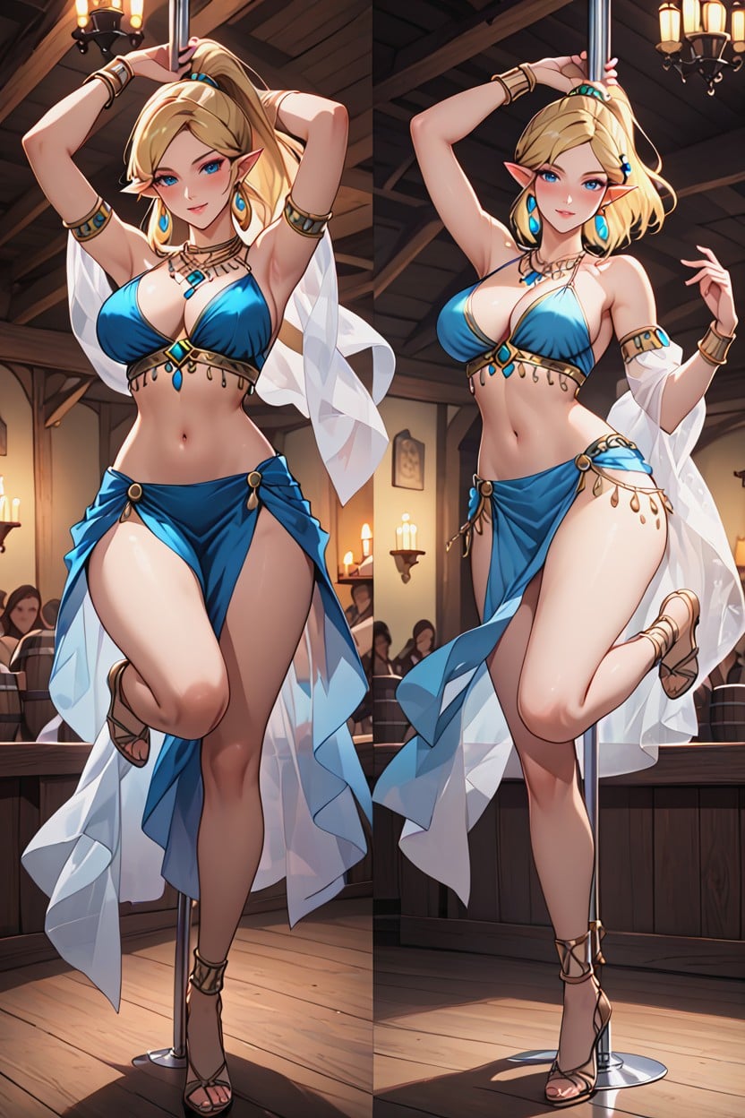 Lively Medieval Pub Mood, Large Ass, Female Link AI Porn