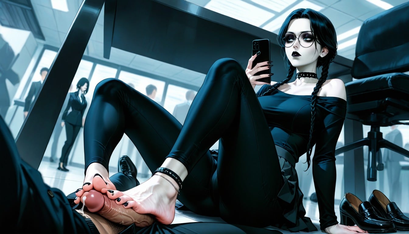 Round Glasses, Face In View, Goth Makeup Hentai AI Porn