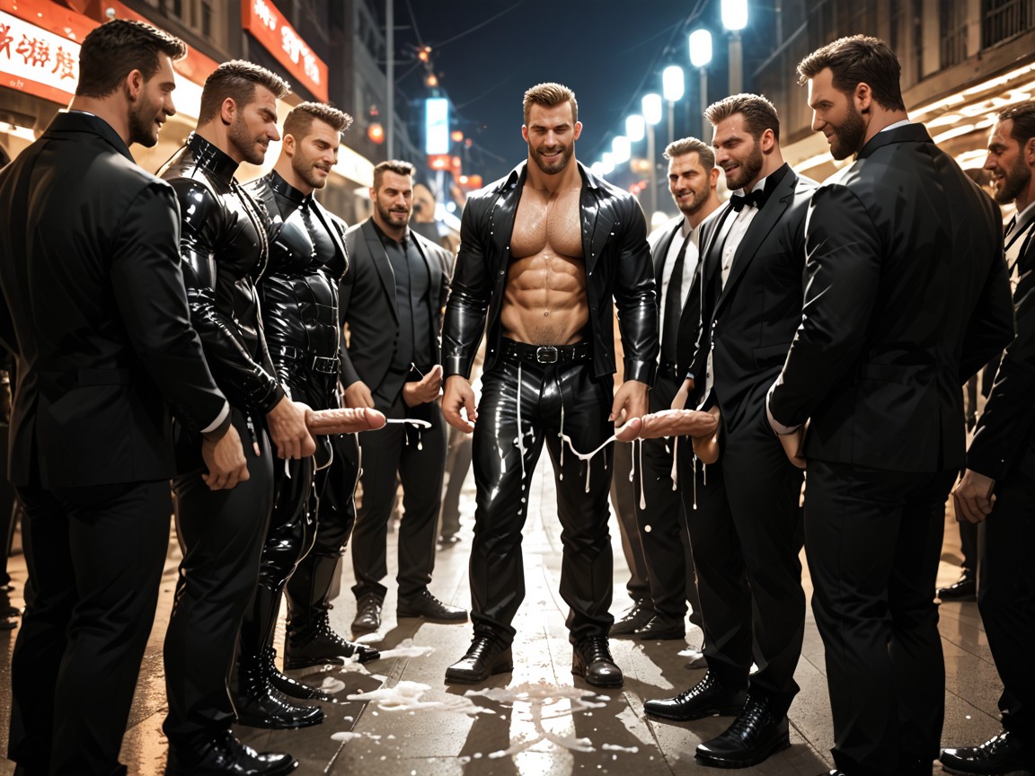 Modern City, Leather Fetish, Pubic Hair AI Gay Porn