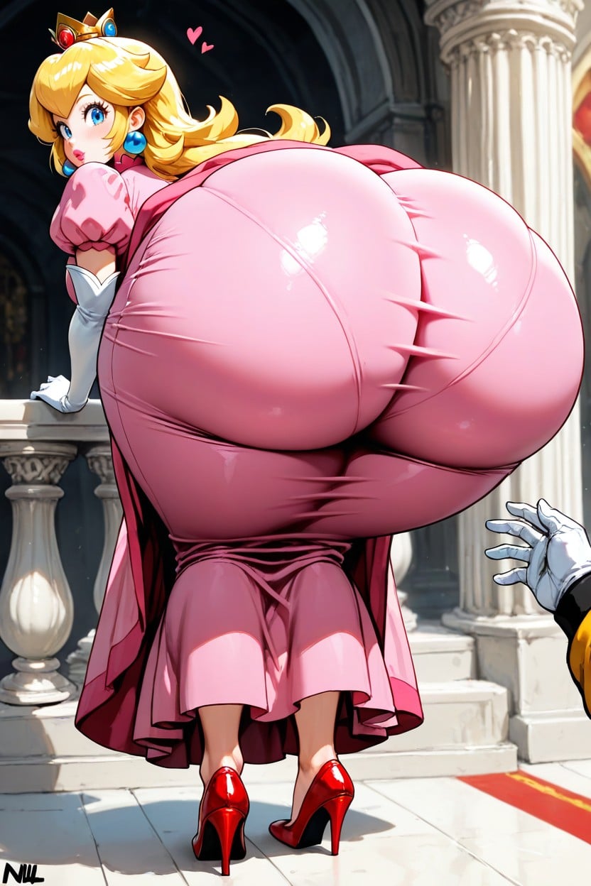 Giant Ass, Round Ass, Blue Eyes AI Porn