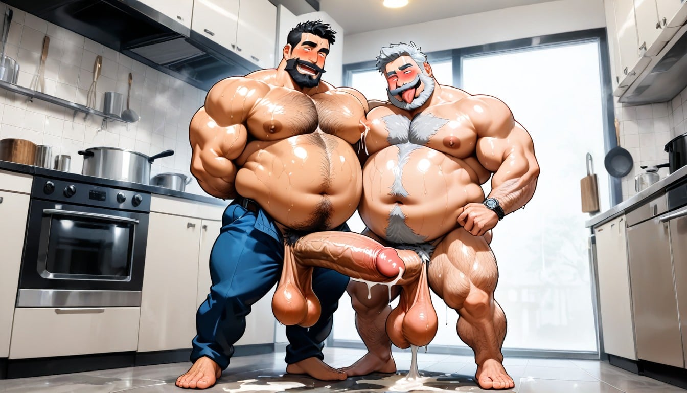 Full Body, Two Men, Man Suck Nipple AI Gay Porn