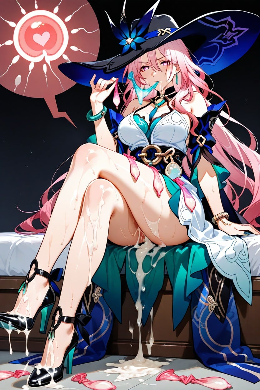 Semen Soaked High Heels, Cum On Face, Foot Inside Semen Soaked High Heel Hentai AI Porn