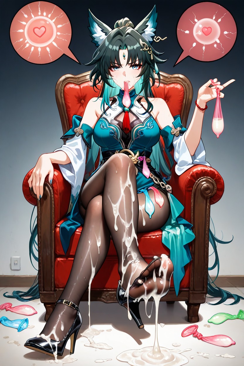 Cum On Face, Swallowing Semen, Feixiao From Honkai Star Rail Hentai AI Porn