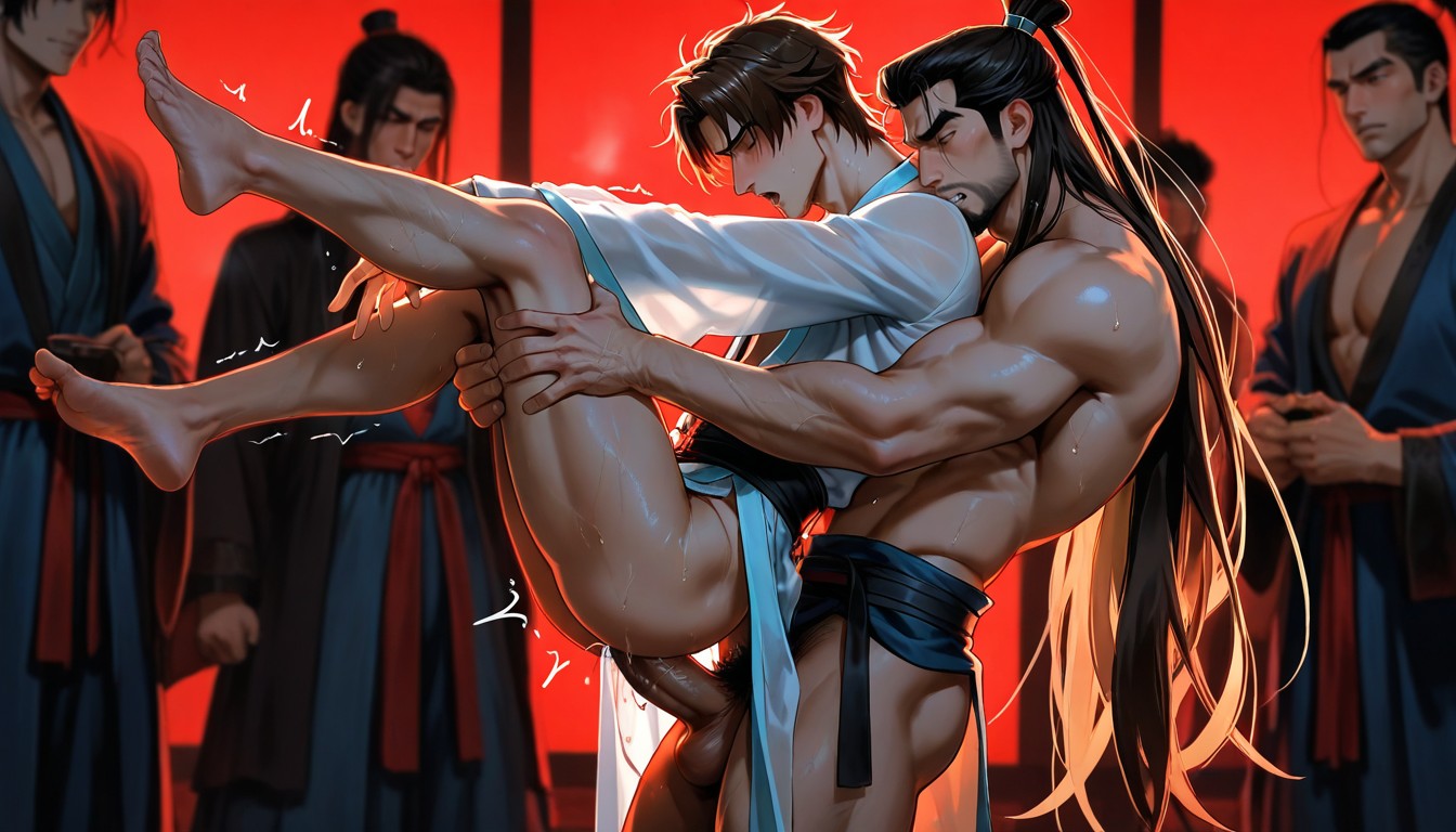 Spread, Rough Style Fuck, Men AI Gay Porn