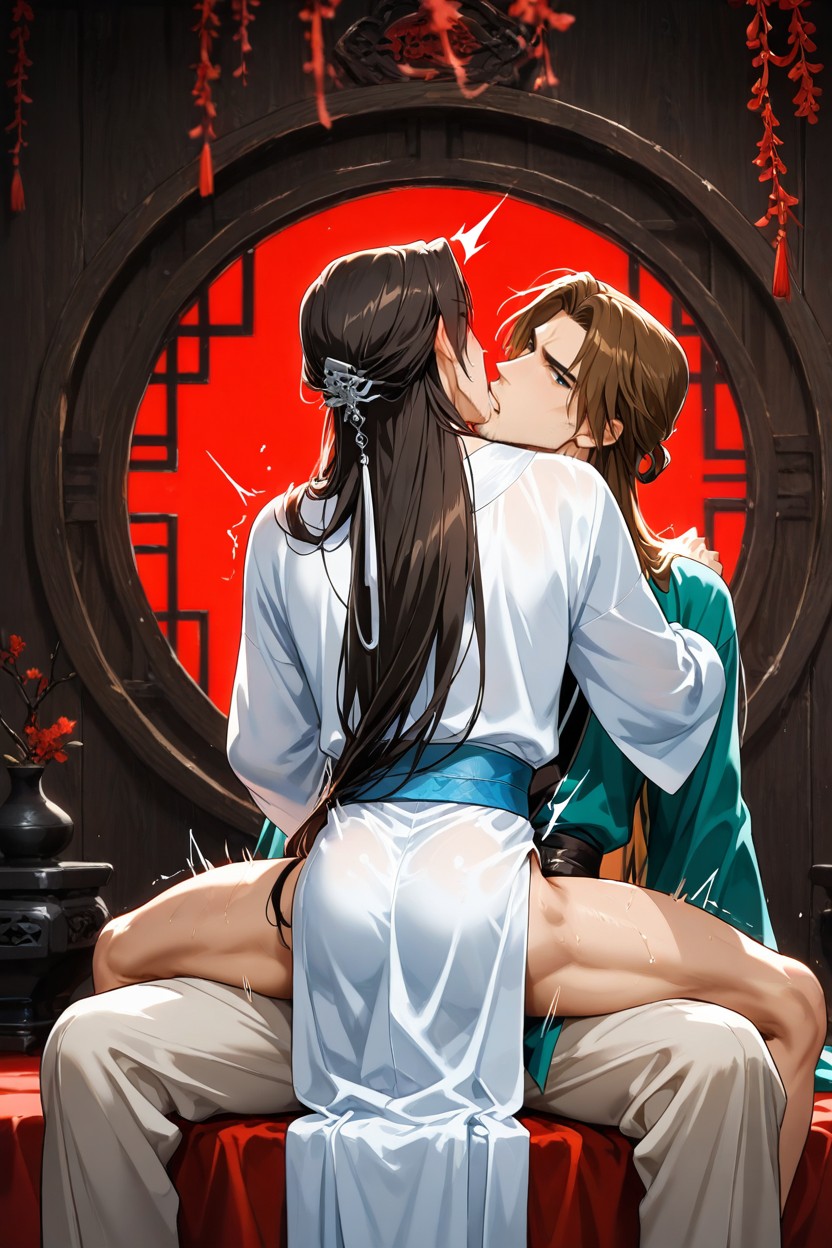 Medium Ass, Open Hanfu Man, Yaoi AI Gay Porn
