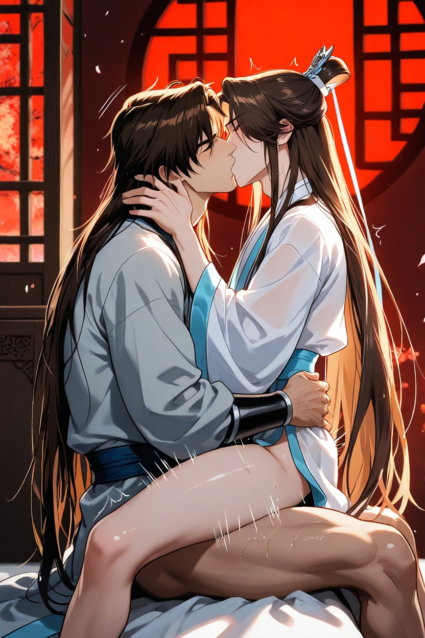 Spread, Yaoi, Open Hanfu Man AI Gay Porn