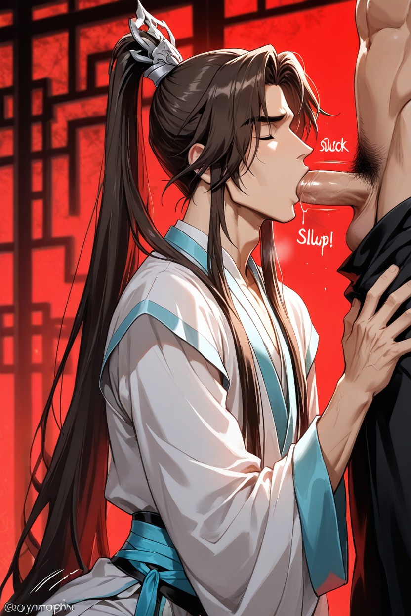 Male On Male, Mingwa Style, White Cultivator Hanfu AI Gay Porn