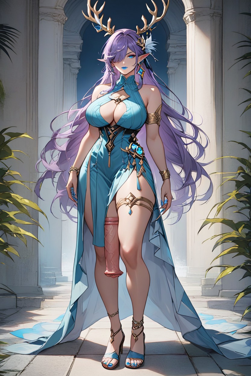 Antlers, Cleavage Cutout, Armlet Hentai AI Porn