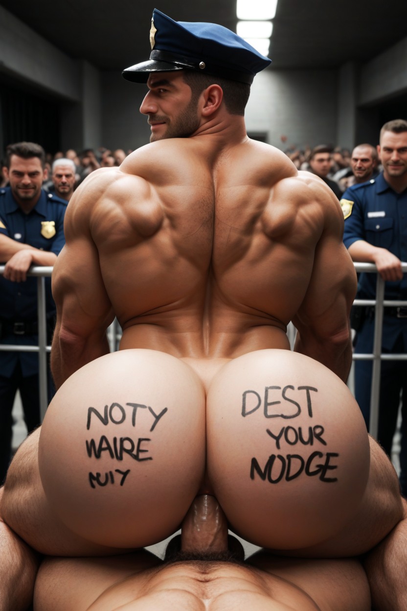 Hole Is Powerful, Prisoner Top, Police Crowd AI Gay Porn