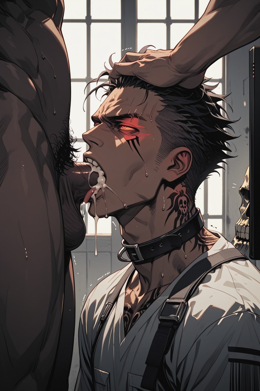 Restrained, Smug, Full Body Tattoo AI Gay Porn