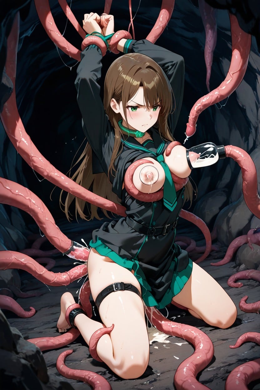 Milking, Tentacles Grabbing Breast, Exposed Nipple Hentai AI Porn