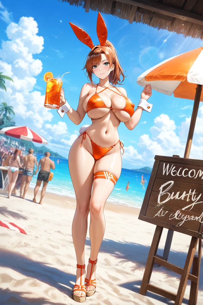 Standing, Erect Nipples, Hyperrealism Hentai AI Porn