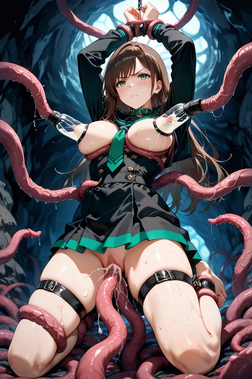 Tentacle Penetration In Pussy, Sex With Tentacles, Exposed Nipple Hentai AI Porn