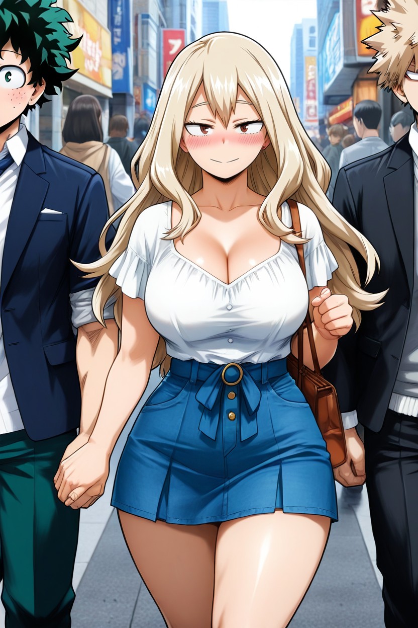 2 People, Same Horikoshi Artstyle, Massive Ass AI Porn
