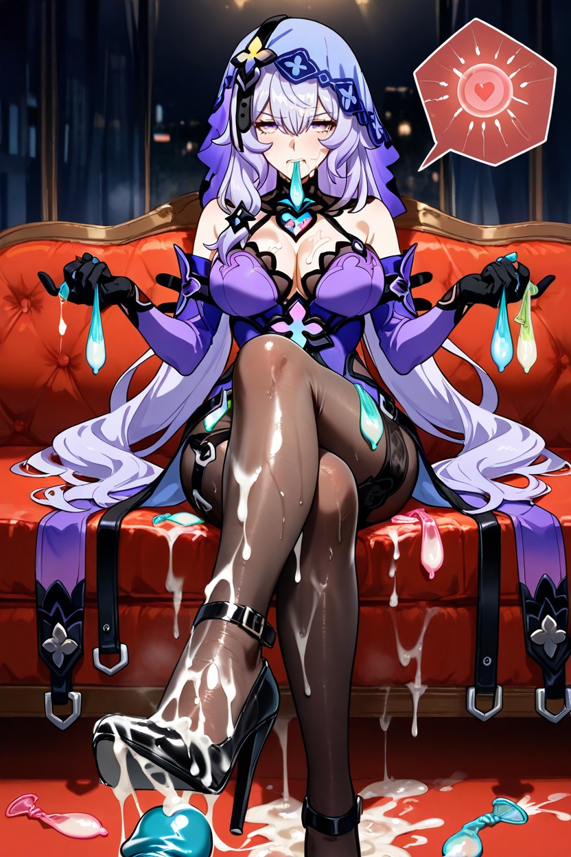 Medium Breast, Cum On Penis, Semen Soaked High Heels Hentai AI Porn