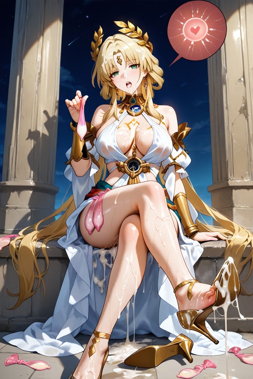 Cum In Mouth, A Lot Of Used Condom, Sitting Hentai AI Porn