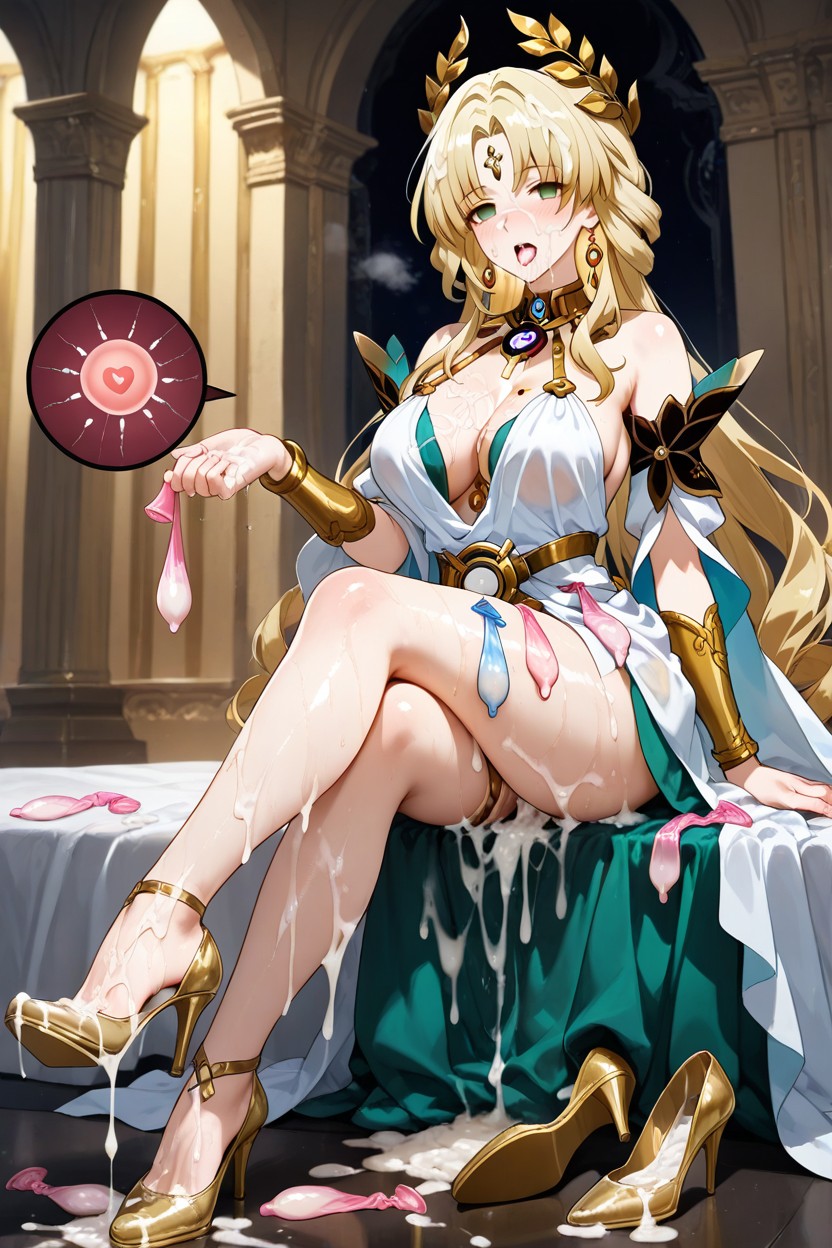 Drenched In Cum, Semen Soaked High Heels, Skinny Hentai AI Porn