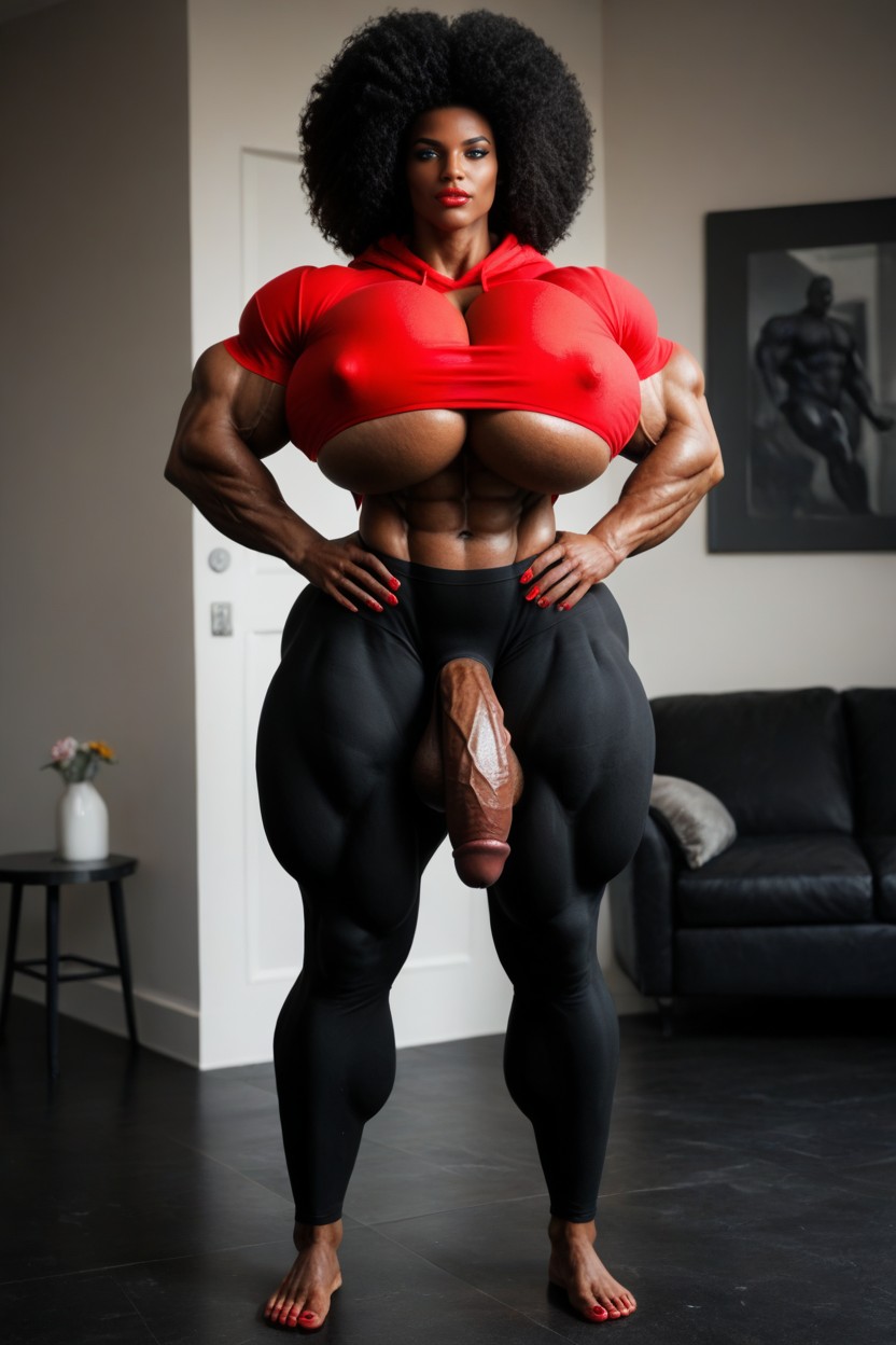 Colossal Breast, Bodybuilder, Huge Erected Nipples Shemale AI Porn