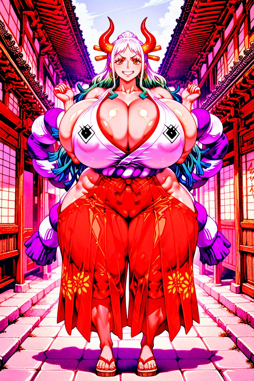 Wasp Waist, Sexually Suggestive Pose, Visible Areola AI Porn