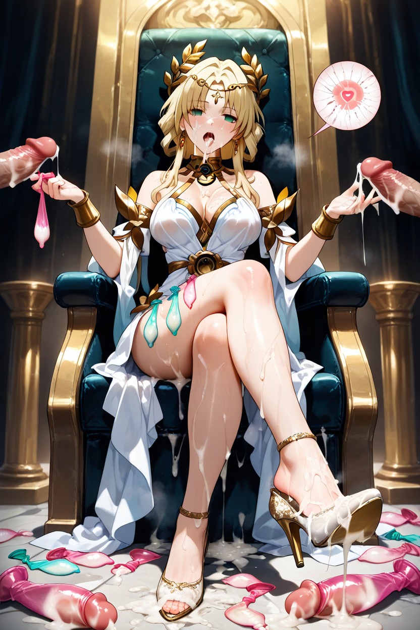 After Sex, Semen Soaked High Heels, In Okhema Palace Hentai AI Porn