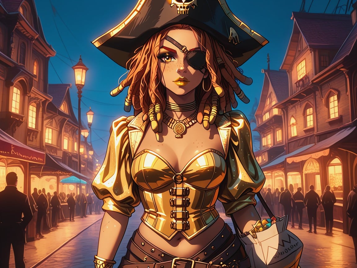 Navel Exposed, Pirate, Thick Latina AI Porn