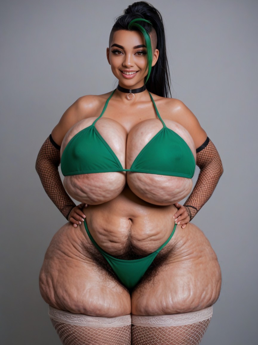 Black Hair, Low Light, Breast Expansion AI Porn