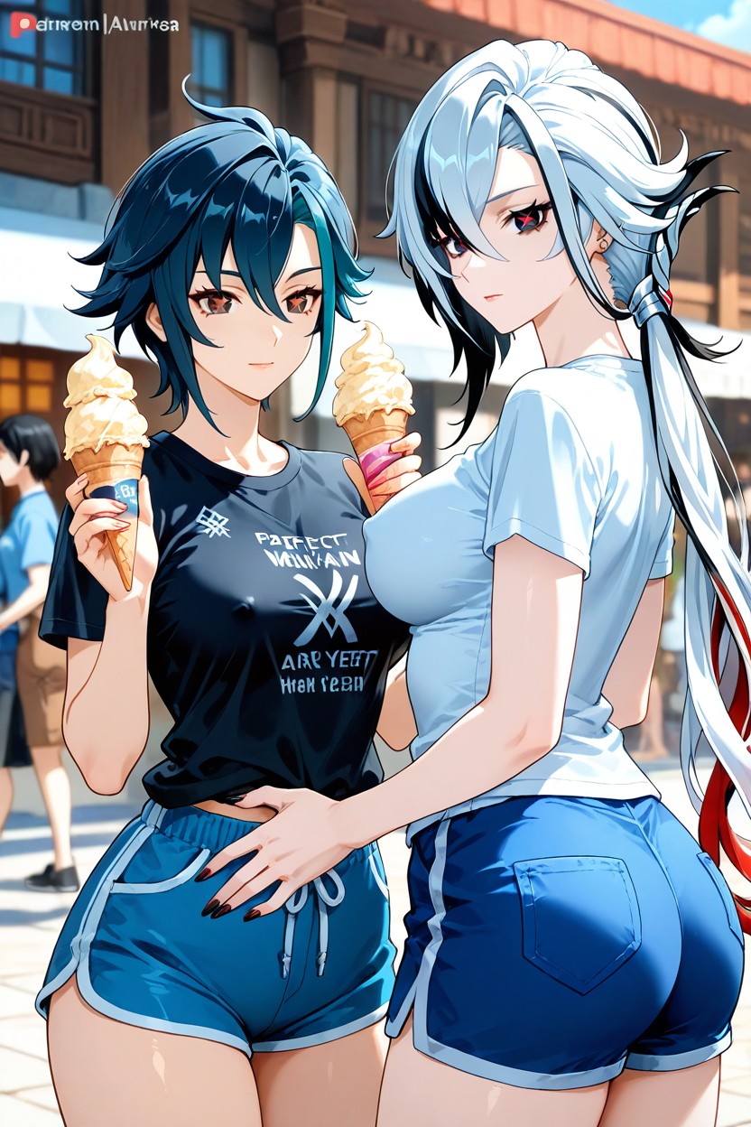 Fair Skin, Normal Nails, Erect Nipples Hentai AI Porn