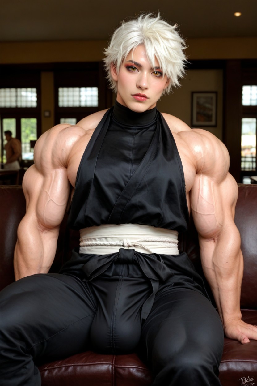 Huge Muscles, Ninja Village, Waist AI Porn