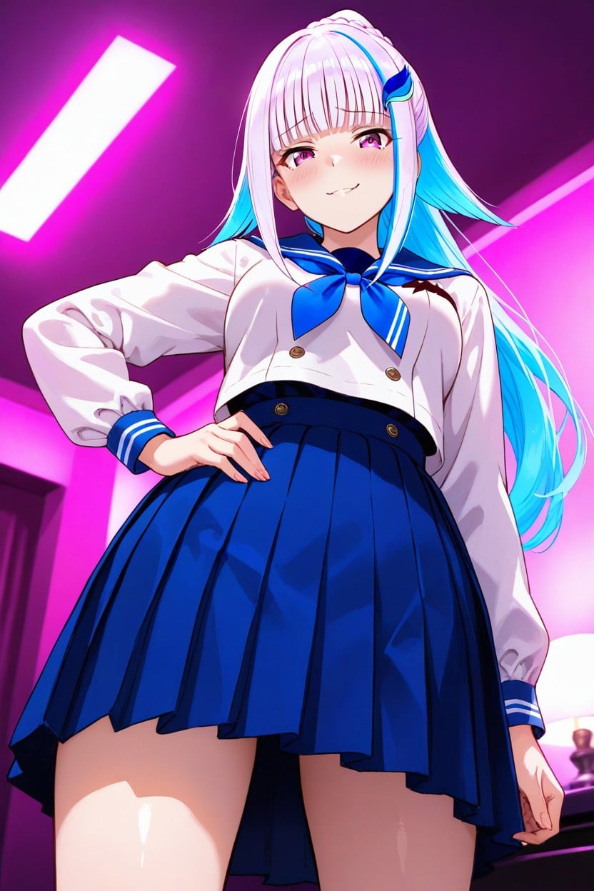One Hand On Hip, Dominant Pose, Chin Slightly Lowered Hentai AI Porn