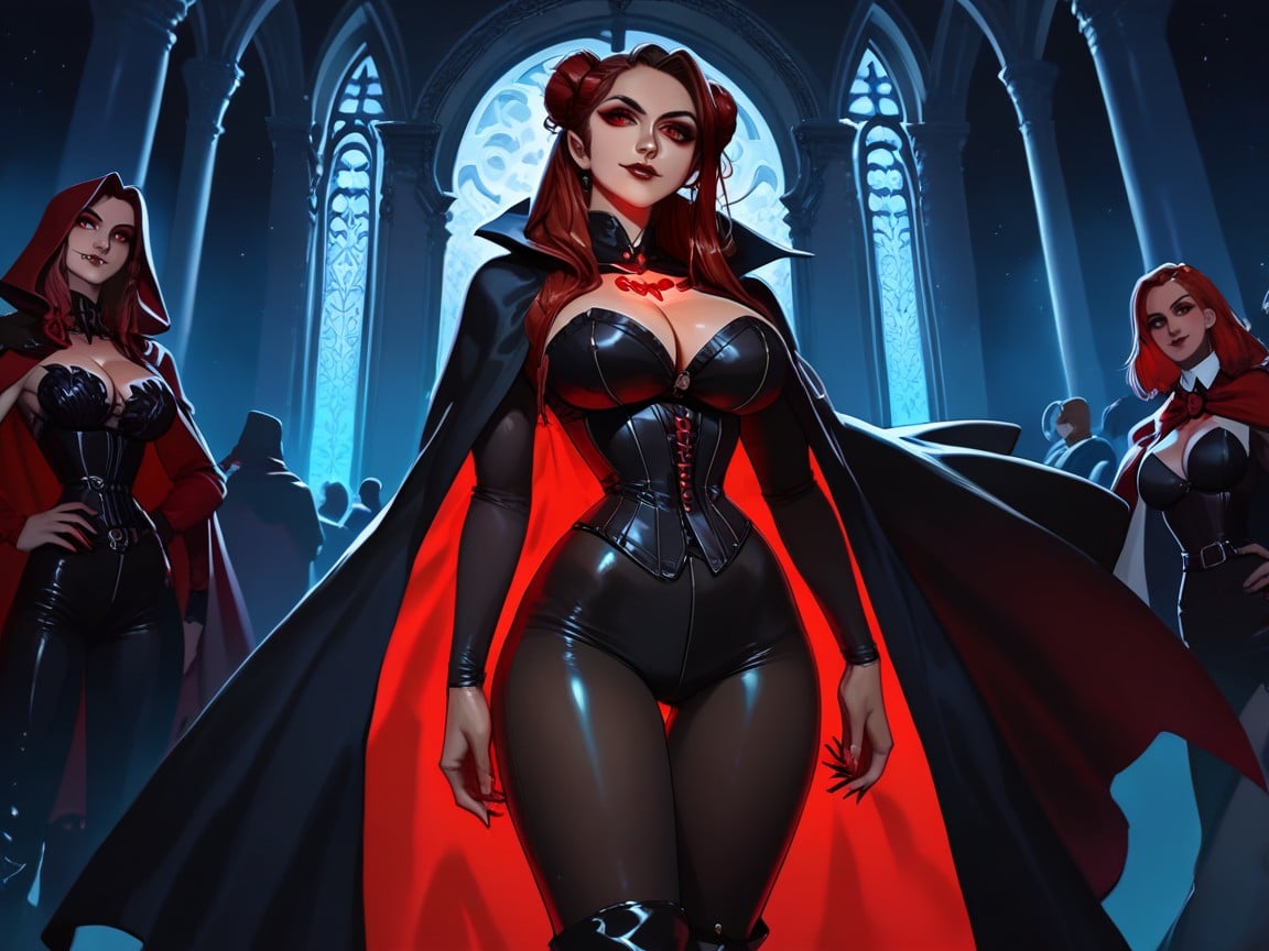 Mansion Steps Background, Cape, 1 Person Hentai AI Porn