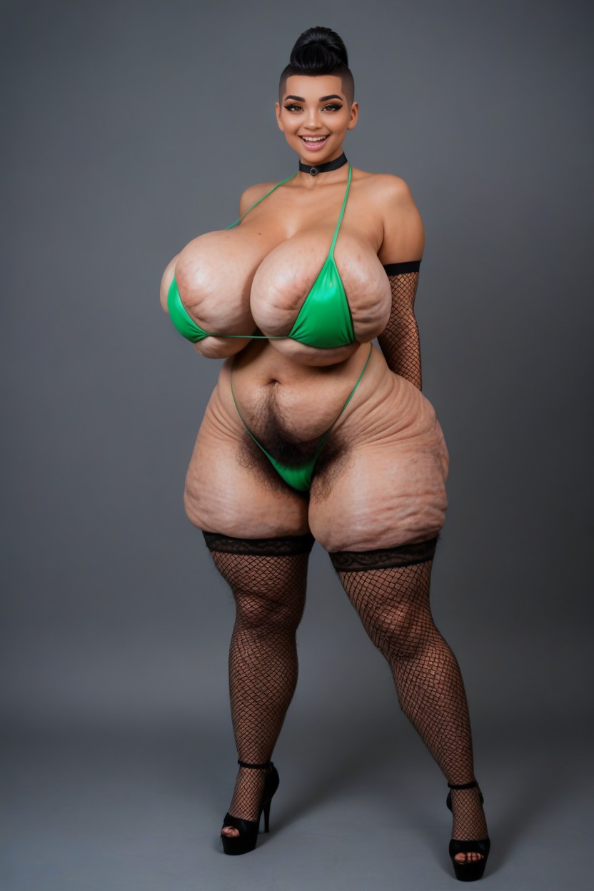Nemona, Fishnet Arm Sleeves, Breast Expansion AI Porn