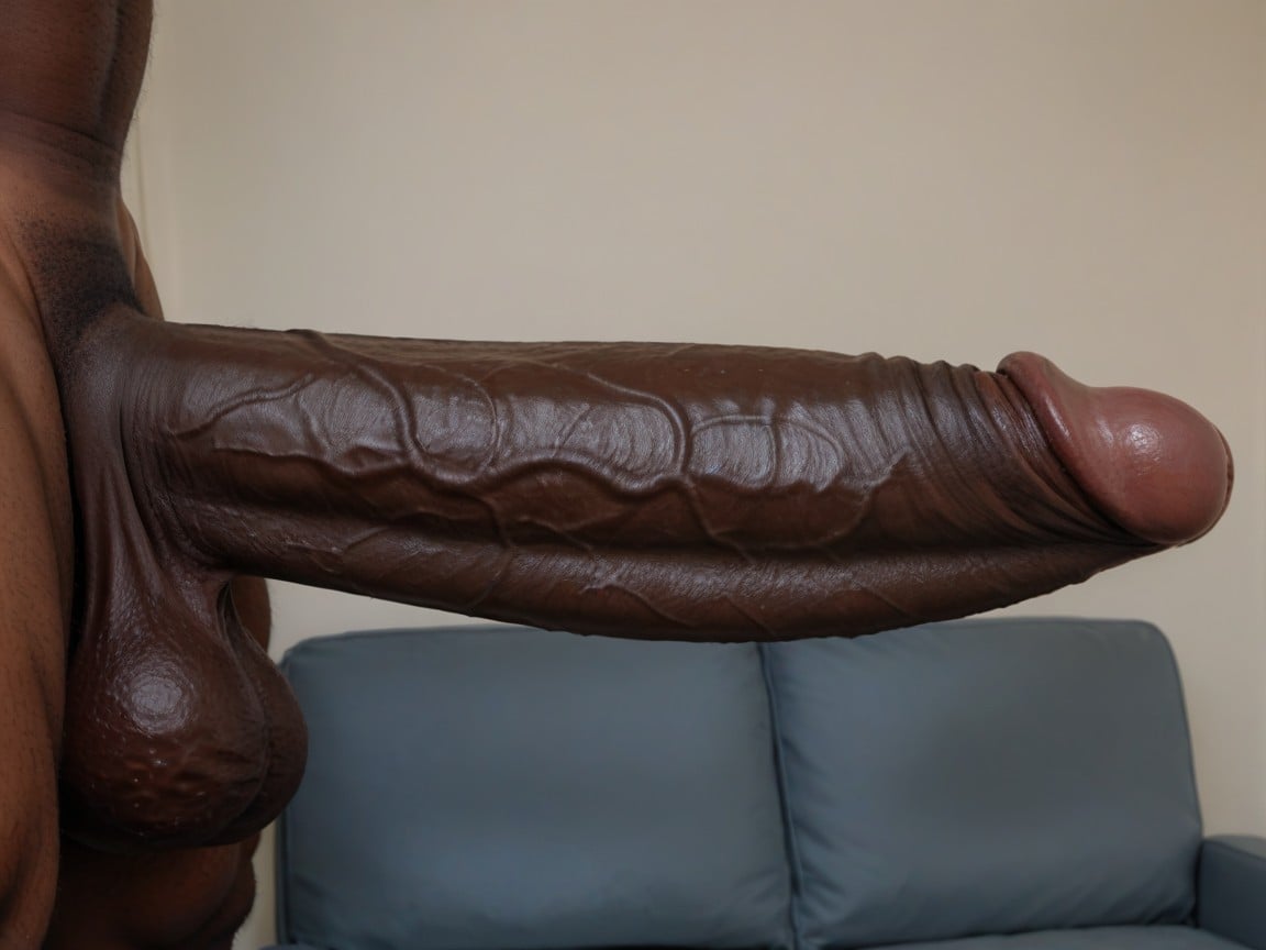 Gigantic Glans, Side View, Absurdly Large Penis AI Gay Porn