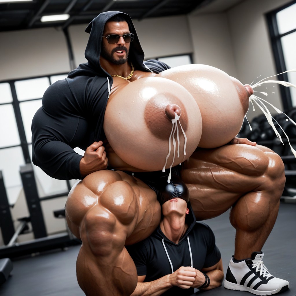 Pec Garbbing, Squeezing Boobs Together, Pulling Nipple AI Gay Porn