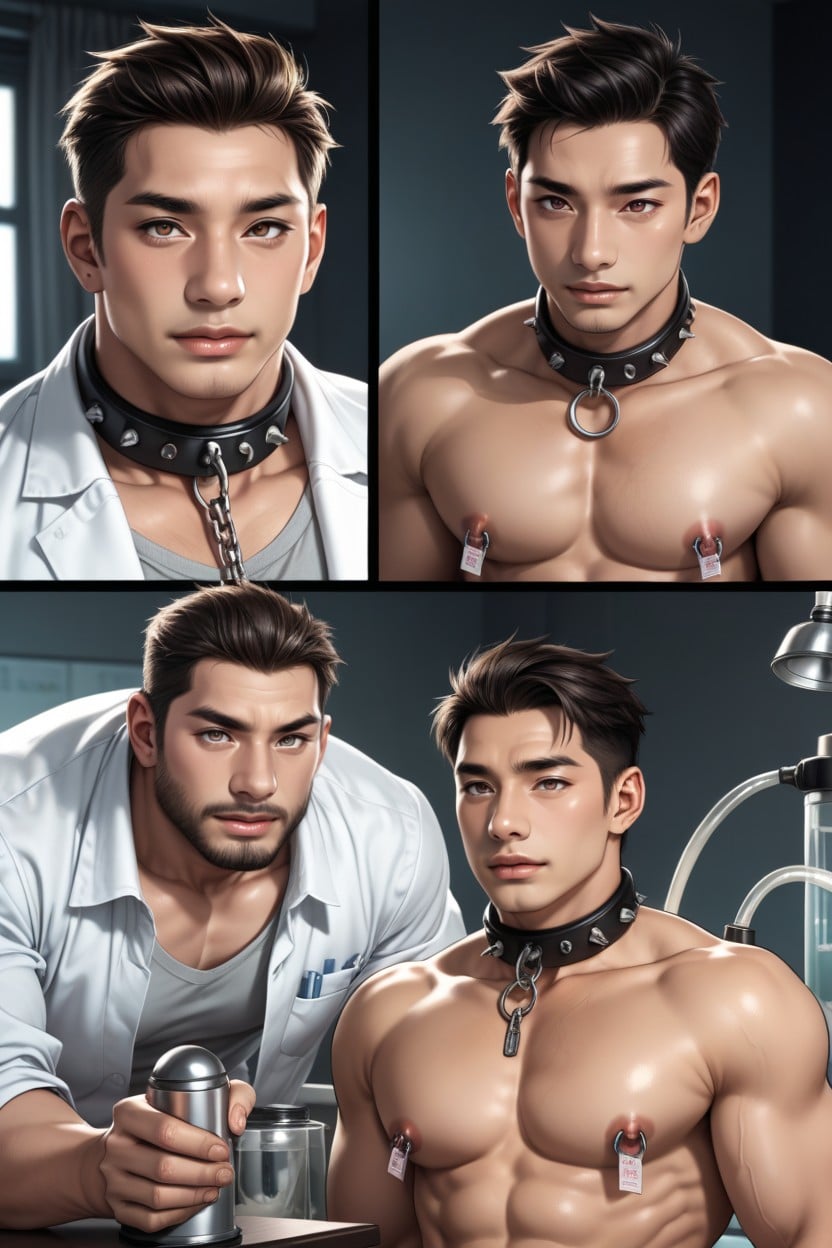 18+, Being Fucked, Medical Cords AI Gay Porn