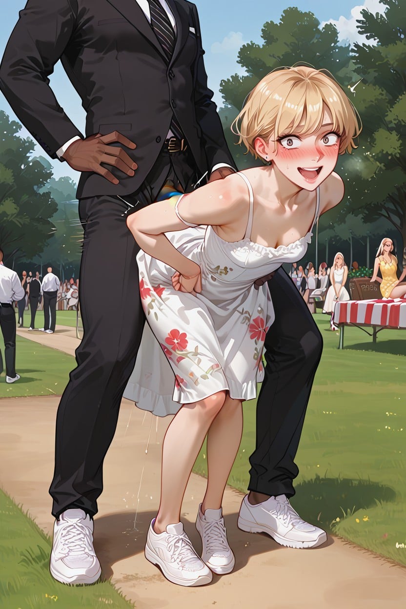Wearing Suit, Dress Pulled Up, Family Picnic AI Porn