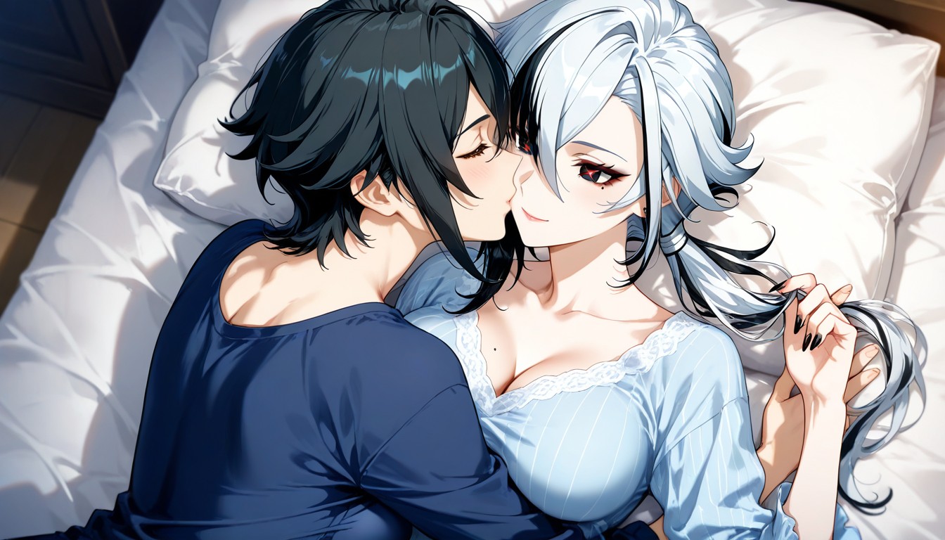 Brown Eyes, Fair Skin, Laying Hentai AI Porn