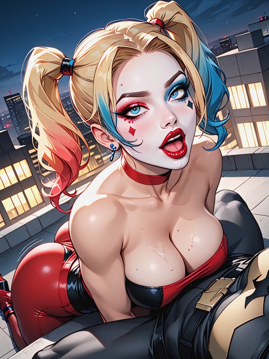Hourglass Body, Rooftop, Big Ass Hentai AI Porn