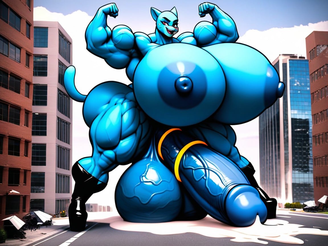 Confident, Thick Thighs, Breast Expansion Furry AI Porn