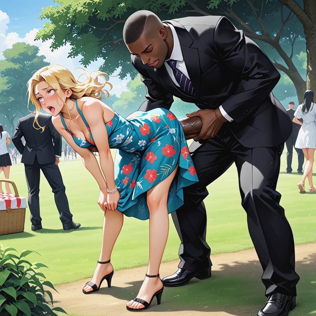 Hard Sex, Rolling Eyes, Interracial AI Porn