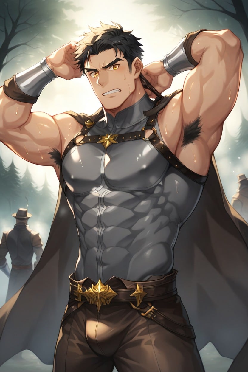 Hairy Armpit, Face, Sweat AI Gay Porn