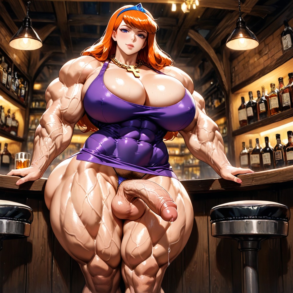 Muscular Veins, Muscular Breasts, Cleavage Hentai AI Porn