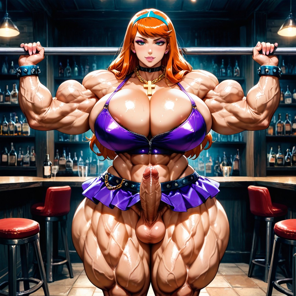 Large Crucifix Around The Neck On A Gold Chain, Bodybuilder, Pubic Hair Hentai AI Porn
