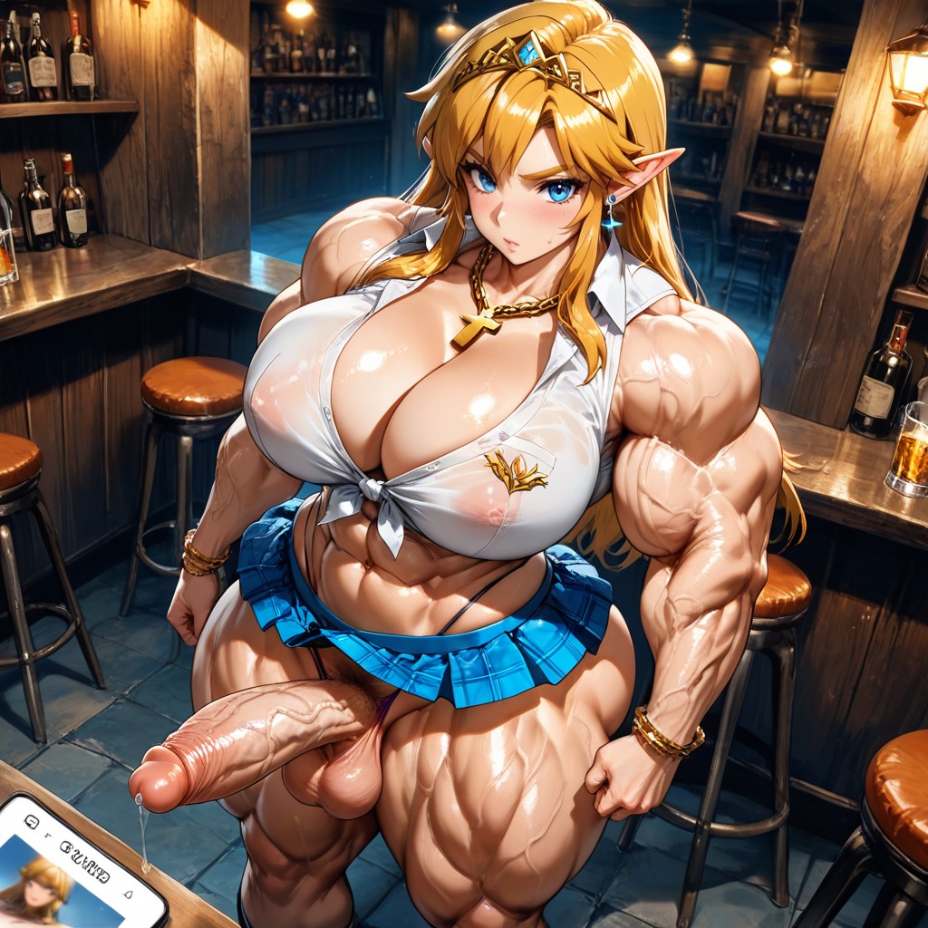Huge Muscular Arms, Futanari, Top Down Hentai AI Porn