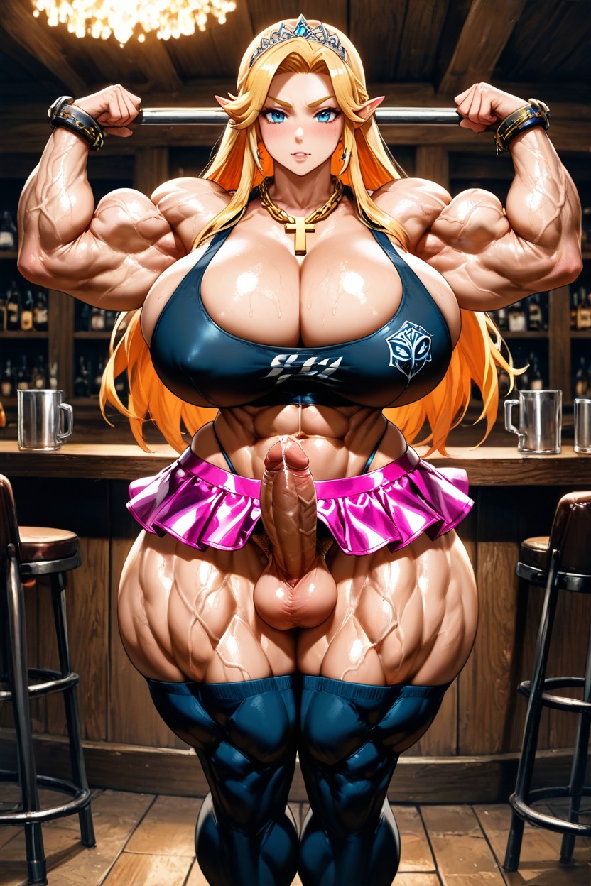 Hyper Muscles, Abs, Pubic Hair Hentai AI Porn