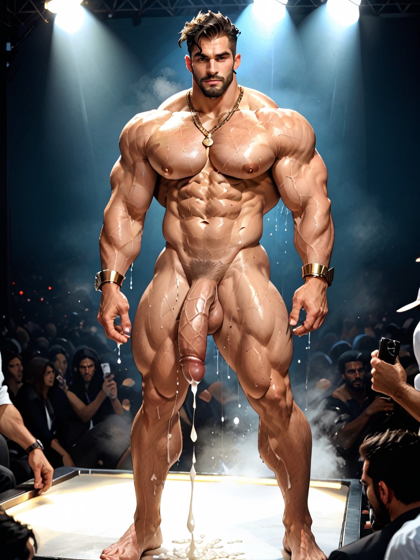 18+, Huge Pecs, Oiled Skin AI Gay Porn