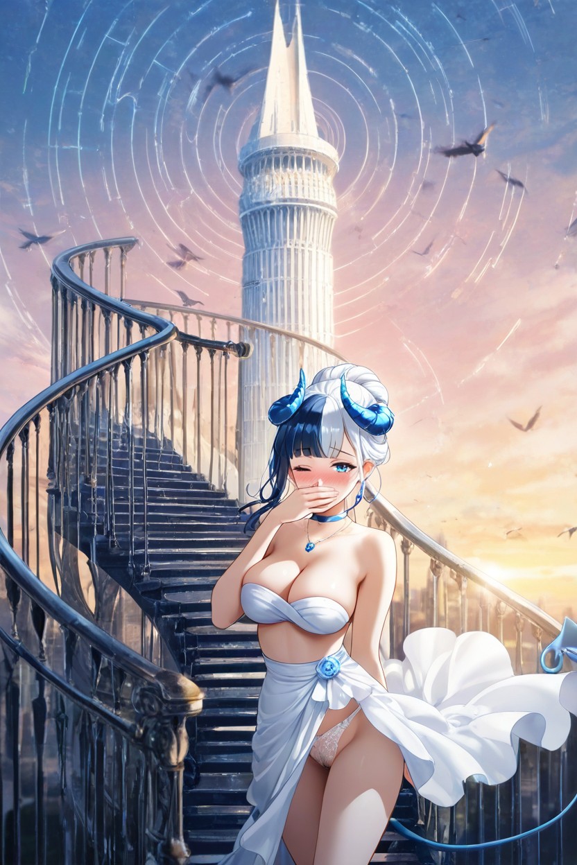 Blue Eyes, 20+, Wedding Dress Hentai AI Porn